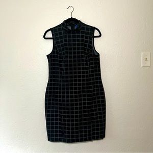 Black Apt.9 dress with gray stripes